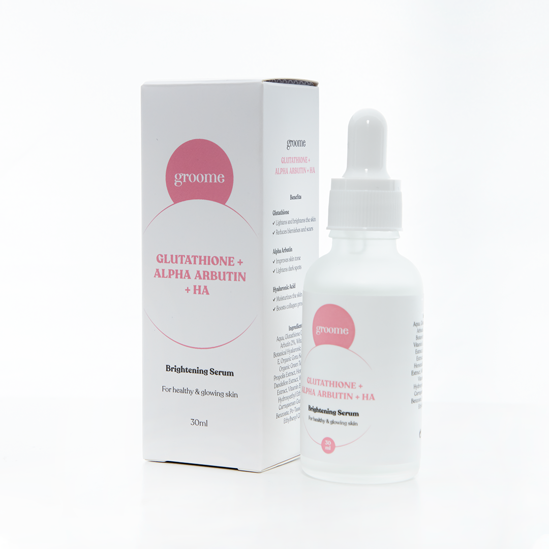 Groome Glutathione + Alpha Arbutin + HA Brightening Serum – 30 ML